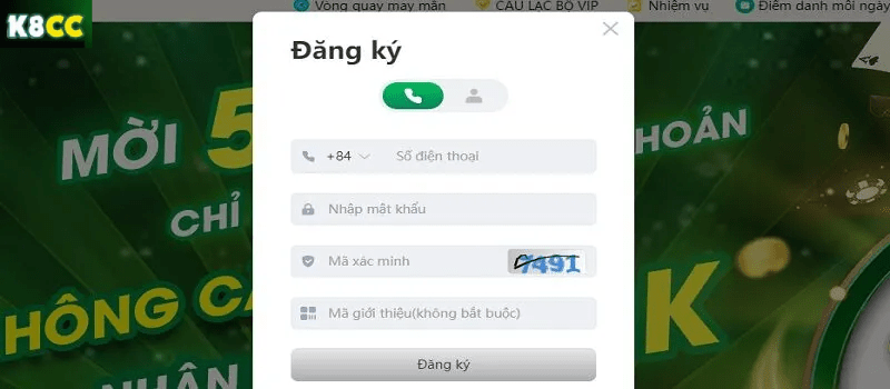 đăng ký k8cc